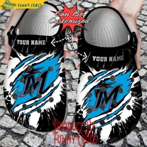 Custom Miami Marlins Crocs Slippers 1.jpg