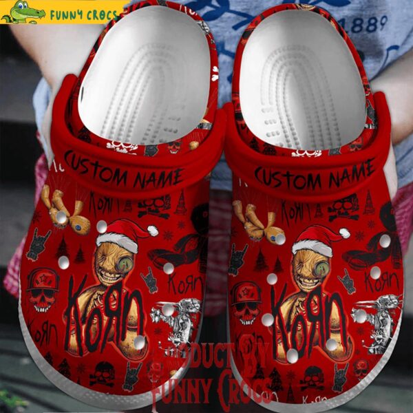 Custom Name Christmas Korn Crocs Shoes.jpg