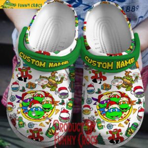 Custom Name Merry Christmas Ninja Turtle Crocs 1.jpg