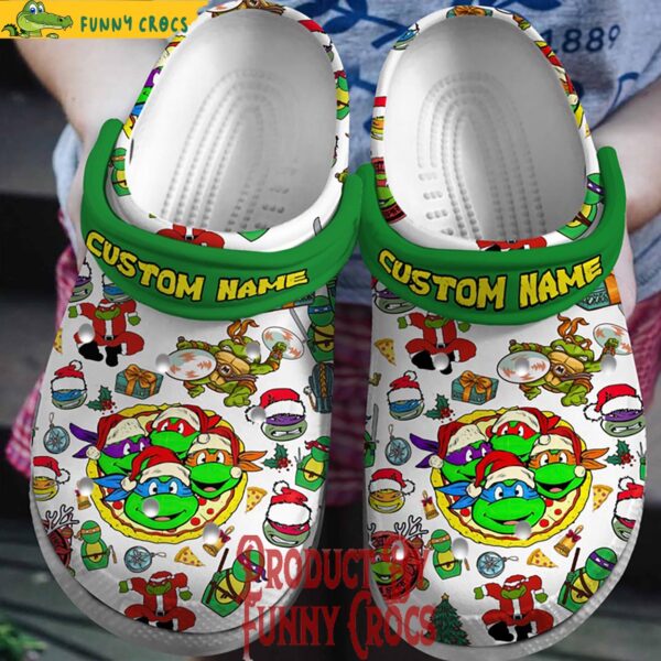 Custom Name Merry Christmas Ninja Turtle Crocs 1.jpg