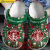 Custom Name Merry Christmas Starbucks Crocs Shoes 1.jpg