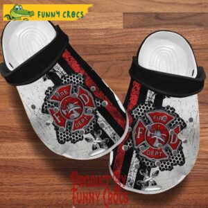 Custom Name Metal Badge Red Firefighter Fans Crocs.jpg