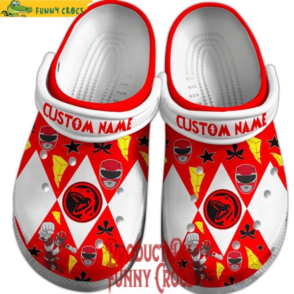 Custom Name T Rex Power Rangers Crocs Slippers 3.jpg