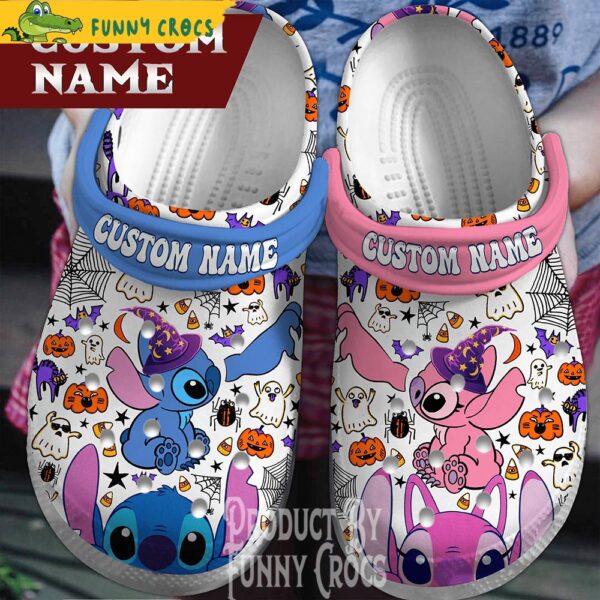 Custom Stitch And Angel Happy Halloween Crocs 1.jpg