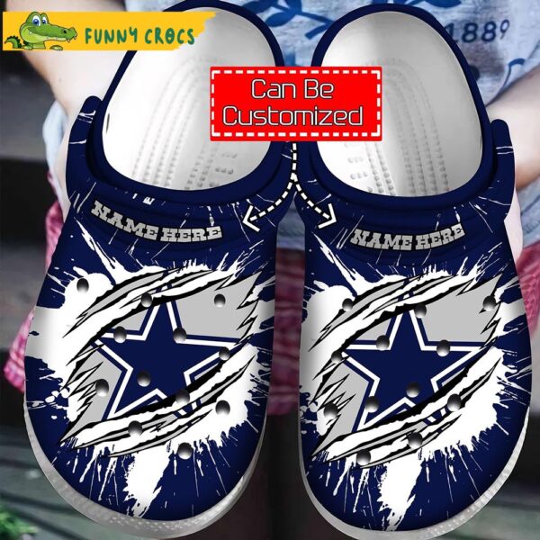 Customized Dallas Cowboys Crocs Clog Shoes 1.jpg