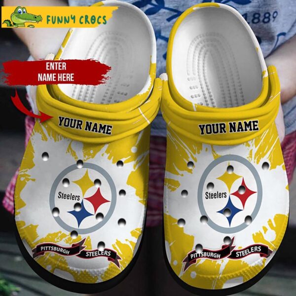 Customized Yellow Pittsburgh Steelers Crocs.jpg