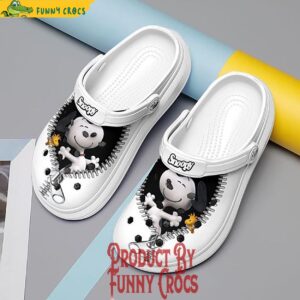 Cute Snoppy White Crocs Slippers 1.jpg