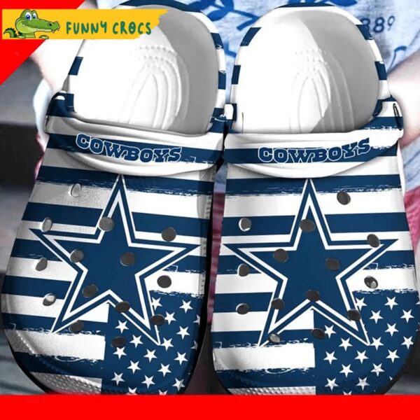 Dallas Cowboys Logo Pattern Crocs Classic Clogs 1.jpg