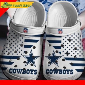 Dallas Cowboys Star Logo Pattern Crocs Clogs 1.jpg