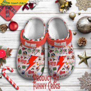 David Bowie Rebel Rebel Christmas Crocs Shoes 1.jpg