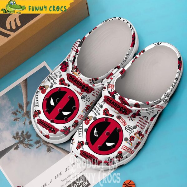 Deadpool Marvel Pattern Crocs Shoes 3.jpg