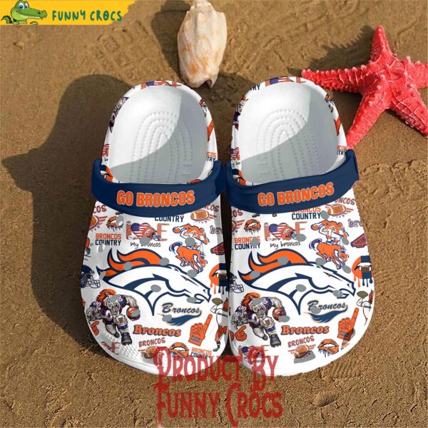 Denver Broncos White Crocs Shoes 3.jpg