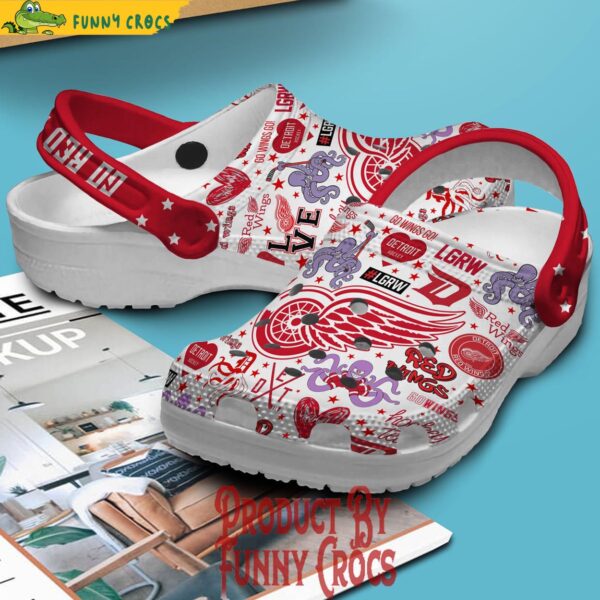 Detroit Red Wings White Crocs Shoes 3.jpg