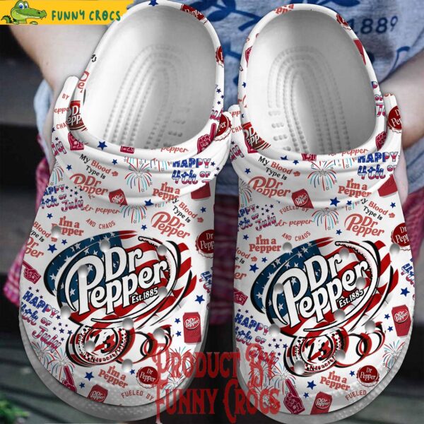 Dr Pepper 4th July Independence Day Crocs Shoes 1.jpg