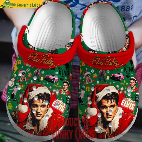 Elvis Presley Always on My Mind Christmas Crocs 1.jpg