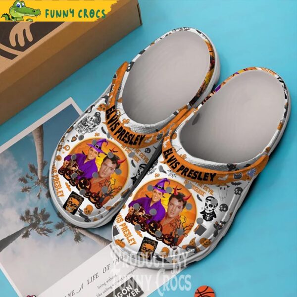 Elvis Presley Halloween Pumpkin Crocs Shoes 2.jpg