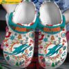 Fins Up Miami Football Miami Dolphins Christmas Crocs Shoes 1.jpg