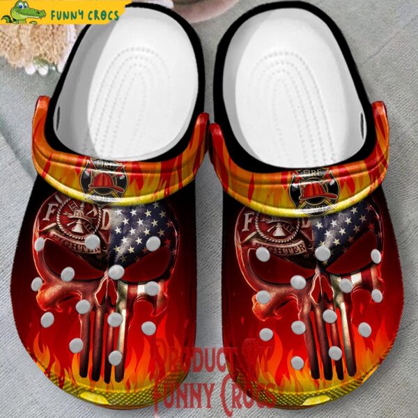 Firefighter Skull Crocs Shoes Firefighter Gifts 1.jpg