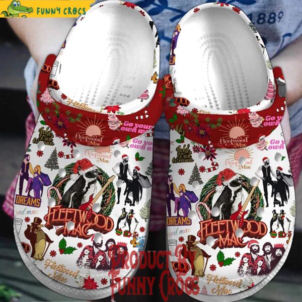 Fleetwood Mac Christmas White Crocs 1.jpg