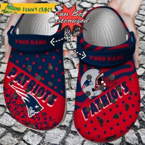 Football Personalized Polka Dots New England Patriots Crocs.jpg