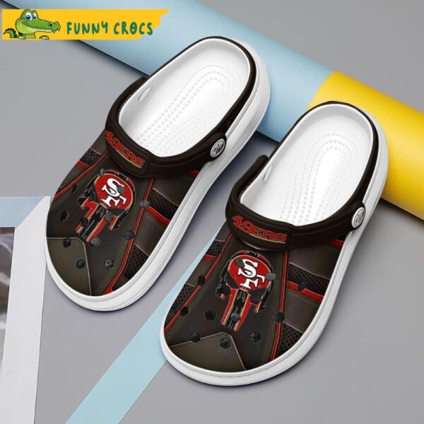 Football Skull SF 49Ers Crocs Clogs.jpg