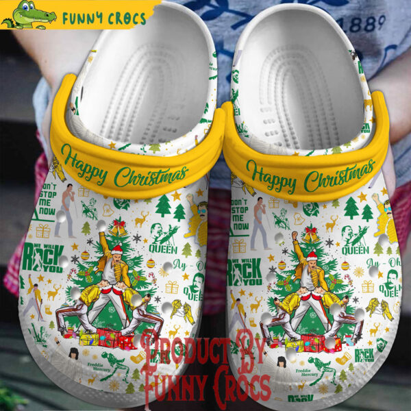 Freddie Mercury Queen Happy Christmas We Will Rock You Clogs Crocs2B1 zdWFG.jpg