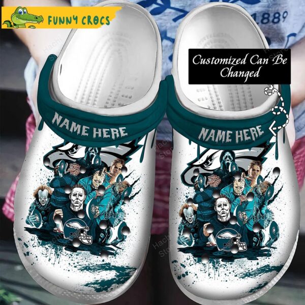 Frieds Halloween Customized Philadelphia Eagles Crocs.jpg