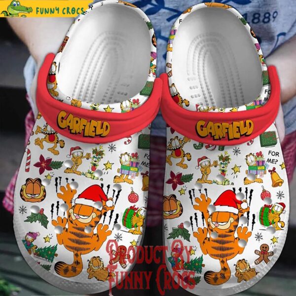 Garfield Christmas White Crocs Crocs Shoes 2.jpg