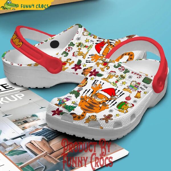 Garfield Christmas White Crocs Crocs Shoes 3.jpg