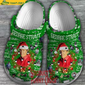 George Strait Merry Christmas Green Crocs 1.jpg