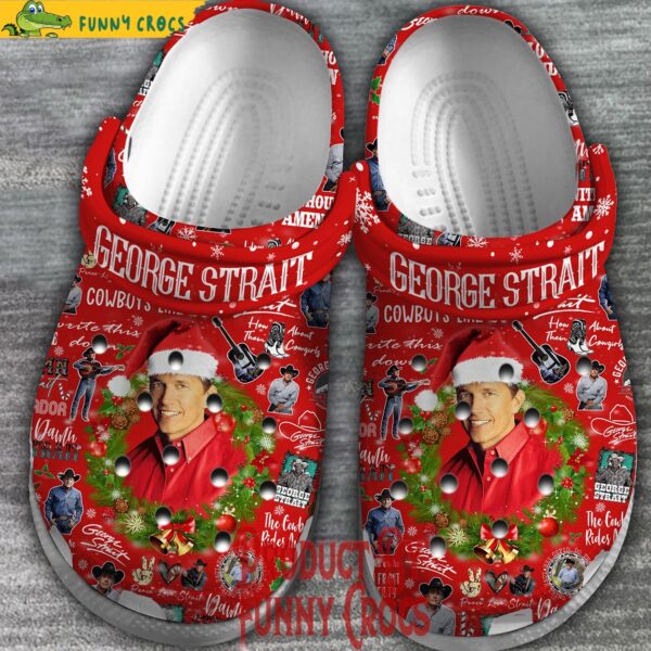 George Strait Merry Christmas Red Crocs 3.jpg