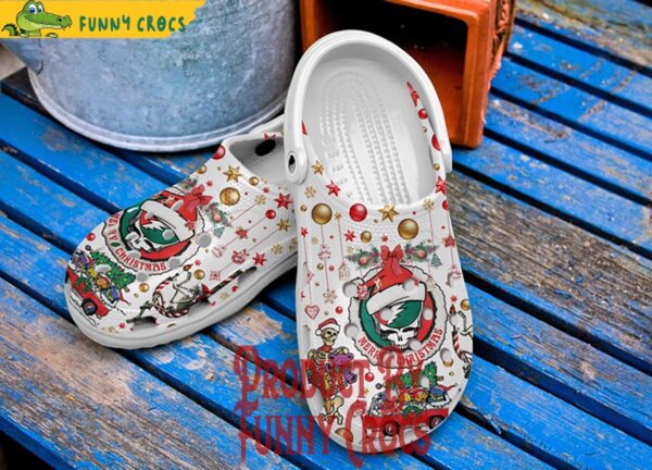 Grateful Dead Merry Christmas Crocs Shoes Crocband 2.jpg