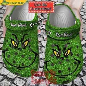 Grinch Christmas Green Light Crocs Classic Clog Shoes 1.jpg