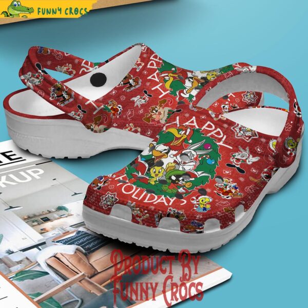 Happy Holiday Christmas Bugs Bunny Crocs 2.jpg