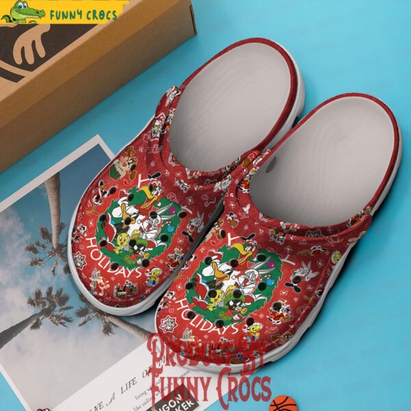 Happy Holiday Christmas Bugs Bunny Crocs 3.jpg