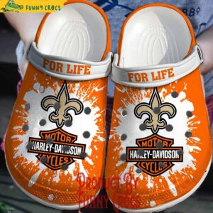 Harley Davidson New Orleans Saints For Life Crocs Clogs 1.jpg