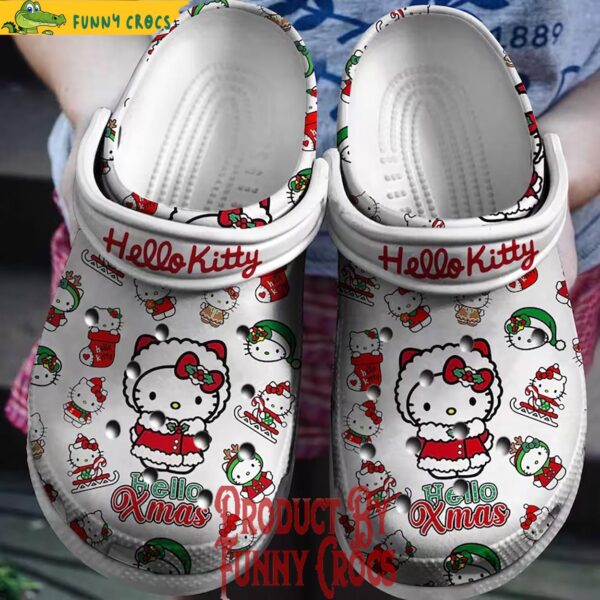 Hello Kitty Christmas White Crocs Shoes 1.jpg