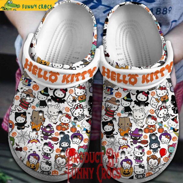 Hello Kitty Halloween Pattern White Crocs 2.jpg