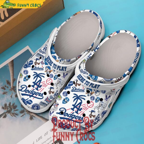 Here To Play Crocs Los Angeles Dodgers Crocs Gifts 2.jpg