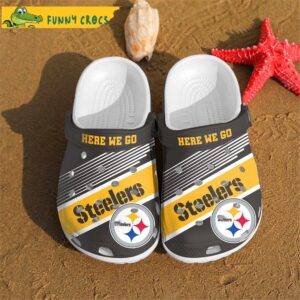 Here We Go Pittsburgh Steeler smens Crocs Shoes.jpg