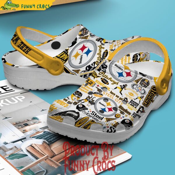 Here We Go Pittsburgh Steelers White Crocs 2.jpg