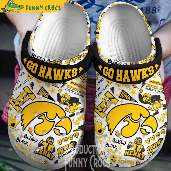 I Bleed Black And Gold Iowa Hawkeyes Crocs Clogs 1.jpg