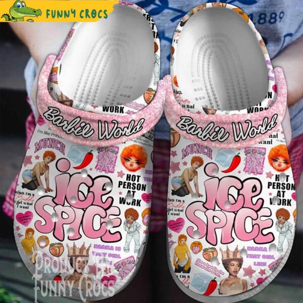 Ice Spice Barbie World Crocs Clogs 1.jpg