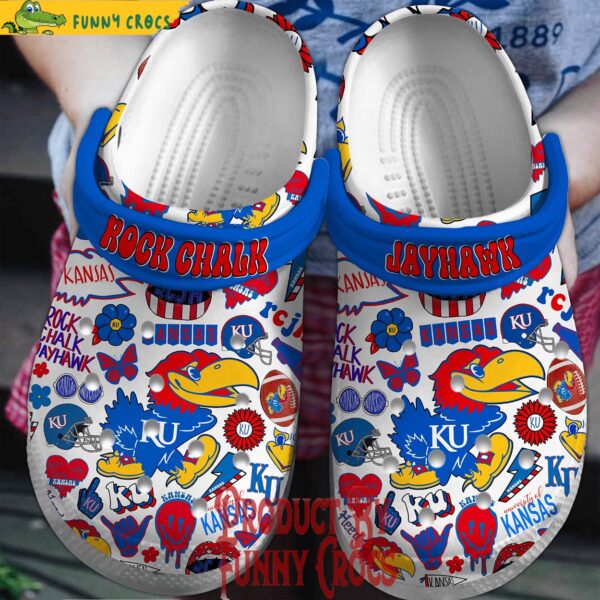 Kansas Jayhawks Rock Chalk Crocs Shoes 1 1.jpg