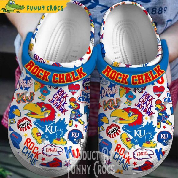 Kansas Jayhawks Rock Chalk Crocs Shoes 1.jpg