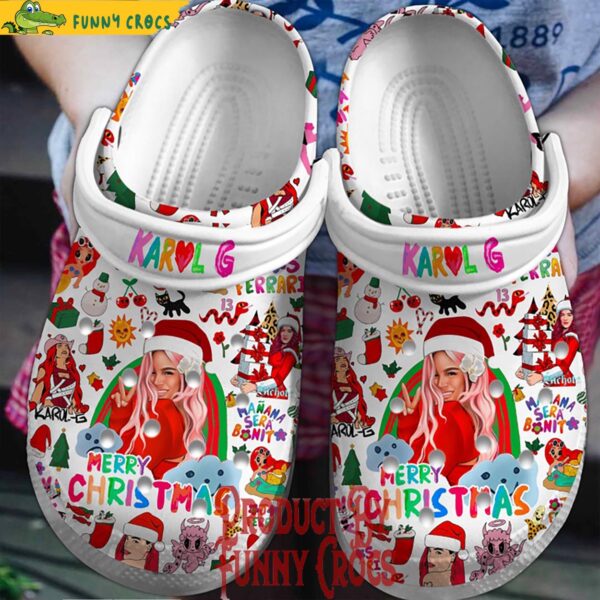 Karol G Merry Christmas Crocs Shoes 1.jpg