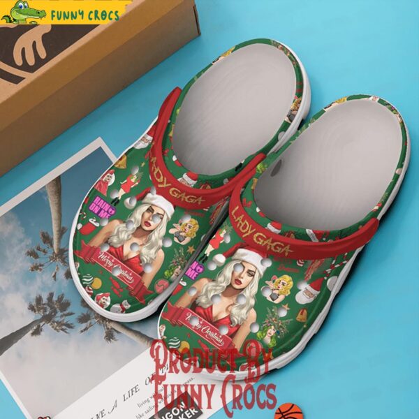 Lady Gaga Merry Christmas Crocs Shoes 2.jpg