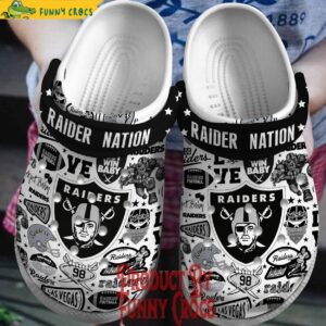 Las Vegas Raiders Nation Pattern Crocs 1.jpg