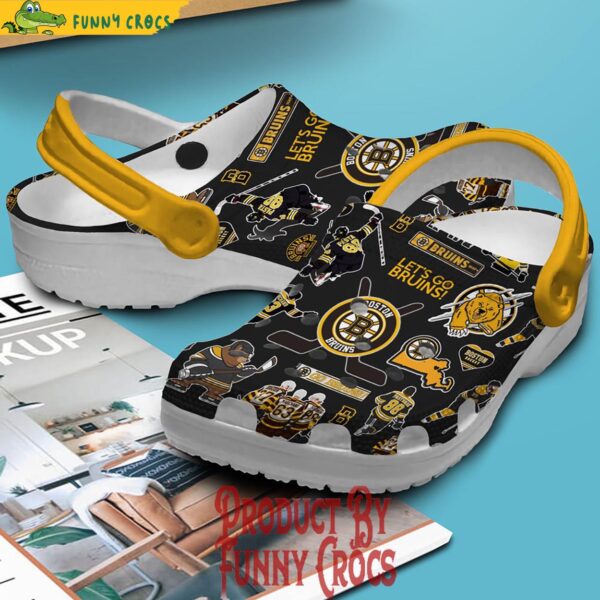 Lest Go Bruins Boston Bruins Ice Hockey Black Crocs 2.jpg