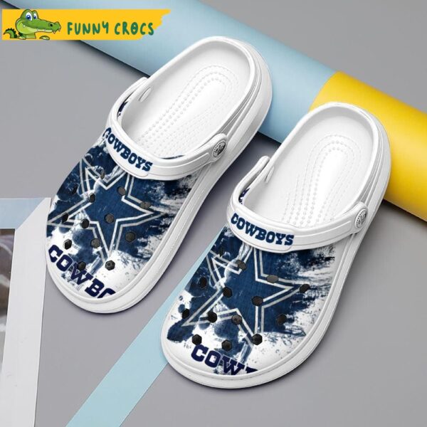 Logo Navy Star Dallas Cowboys White Crocs Clog Shoes 1.jpg